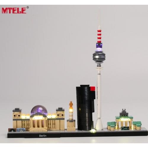 MTELE Brand LED Light Up Kit Toy For Architecture Berlin TV Tower Compatile With 21027