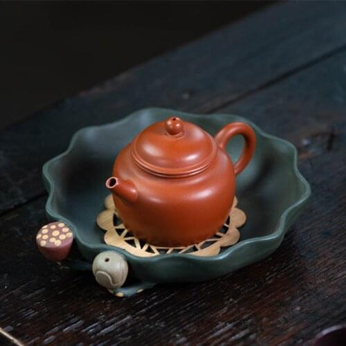 Yixing Zisha Tea Pet Fruit Tray Pen Wash Ashtray Tea Play Decorative Sculpture Decoration Boutique Handmade Bionic Fruit Tray