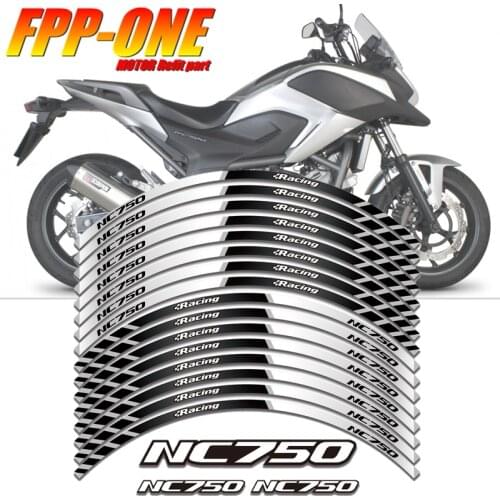 FOR HONDA NC750X NC 750 NC750 Motorcycle Parts Contour Wheel Decoration Decal Sticker BLACK
