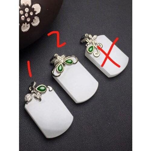 Fine Jewelry Real 925 Steling Silver s925 Myanmer Origin 100% Natural Jade Gemstone Female Pendant Necklaces Christmas Gift