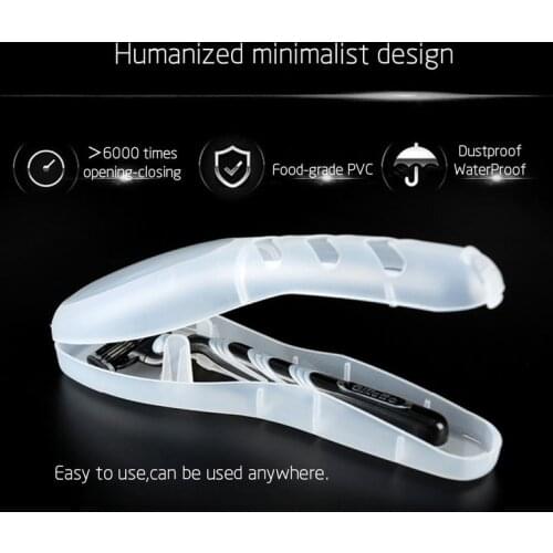 1 Pc Portable Men Manual Shaver Razor Cover Travel Case Holder Box for Fusion Plastic Make Up Organizer Makeup Box Box
