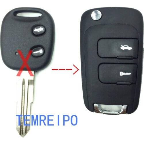 10pcs/lot Blank Modified Flip Folding Remote Key Shell For Chevrolet Epica Lova 3 Buttons FOB Key Case
