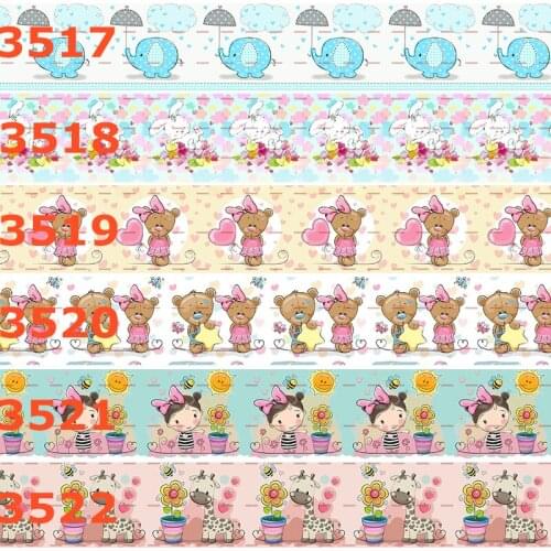 10yards - different sizes -Cartoon pattern printed Grosgrain ribbon - Cutie/lovely/girl cartoon ribbon