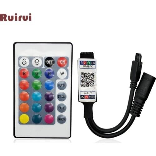 100PCS 24-key infrared smart phone APP bluetooth RGB light with light strip controller
