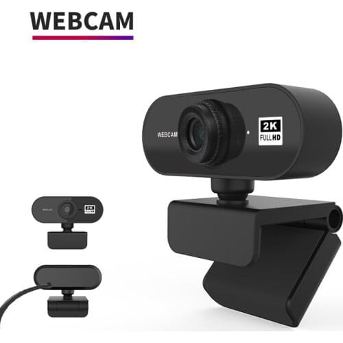 2020 2560 * 1440p Full HD Computer Camera USB Drive-Free Wide-Angle Web Camera 360°Rotating Manual Focus Computer Peripherals