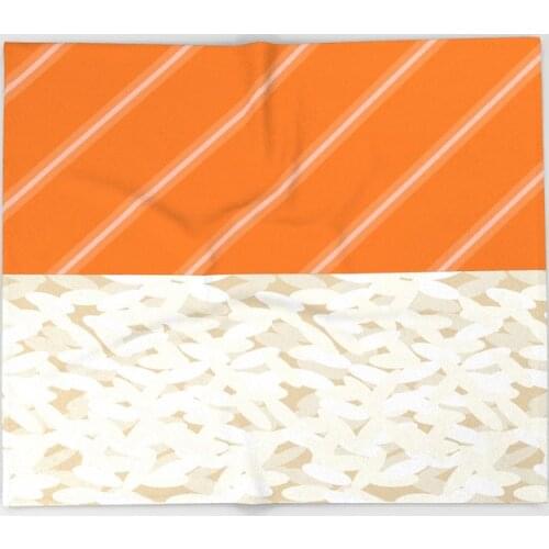 Salmon Sushi - the Yummy Collection Throw Blankets Children Kids Soft Warm Sofa Coral Fleece Throw Blanket Rug Plush 100X125cm