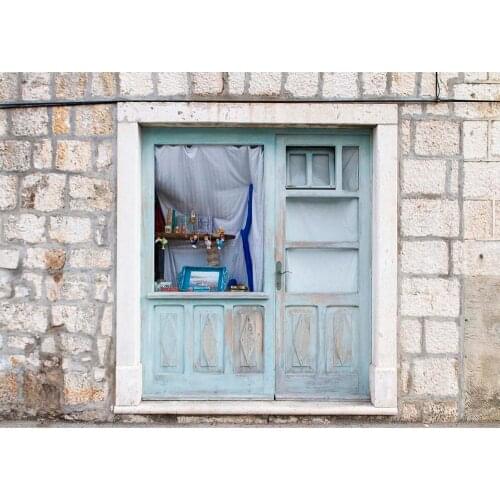 Brick Wall Wooden Door Photography Backdrop Customized Fond Backgrounds for Baby Portrait Children Pets Toy Photoshoot Props