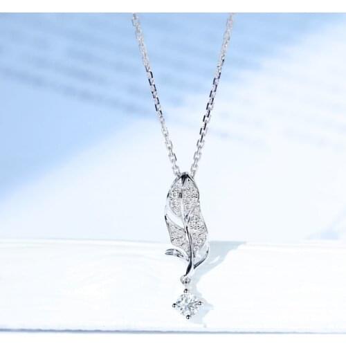 Exquisite Bohemia Feather Pendant Necklaces for Women AAA Zircon Collar Necklace Statement Wedding Jewelry Luxury Jewelry