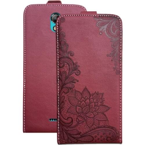3D Stereo Embossing lace flower butterfly flip up and down leather phone bag cover case for Highscreen Easy S (pro)