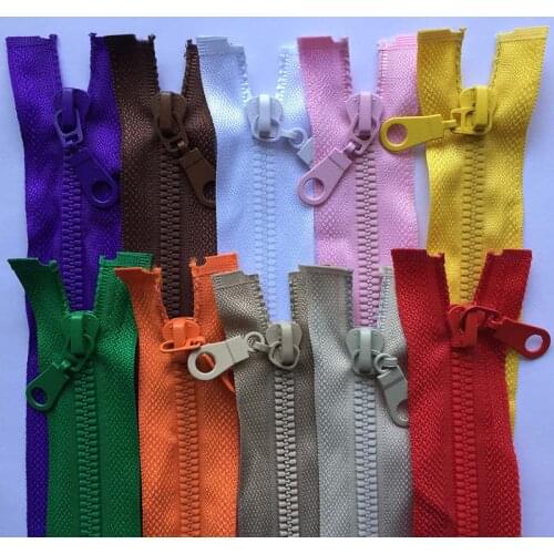 3 pieces 5# 80cm Length High Quality Resin Zippers Color Green Black Blue Open-End Sportwear Zip Apparel Sewing Accessories