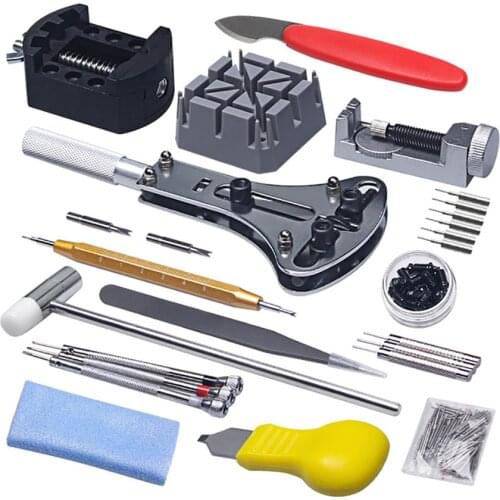 151 PCS Watch Repair Tools Set Professional Spring Bar Tool, Watch Band Link Pin Tool, Watch Battery Replace with Carrying Case