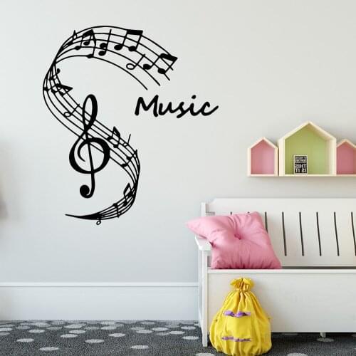 Nordic-Style Music Pattern Pvc Wall Decals Home Decor For Baby Kids Rooms Decor Bed Room Decor