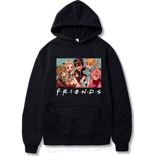 Latest Anime Toilet Bound Hanako Kun Hoodies Unisex Harajuku Cartoon Friends Letter Printing Youth Long Sleeve Men Hoodies