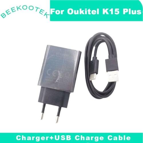Original Cellphone Official Quick Charger Charging Adapter+USB Charge Cable Accessories Parts For Oukitel K15 Plus Smartphone