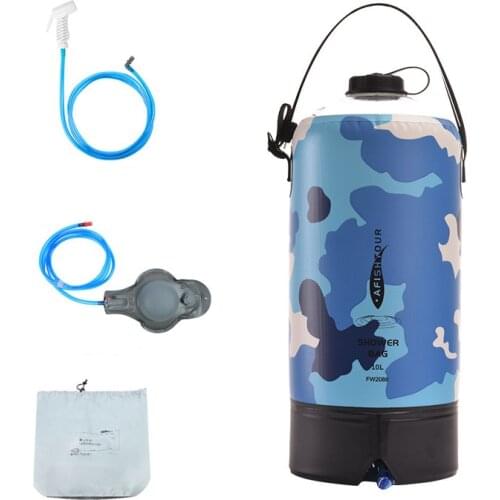 Outdoor Camping Shower Bag PVC Inflatable Shower Pressure Water Bags Shower Bag Portable Folding Hiking Climbing Bath Equipment