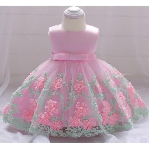 Baby Girl Dress Baptism Dresses for Girls birthday party wedding baby infant Tutu clothing Summer Toddler Girl Dresses