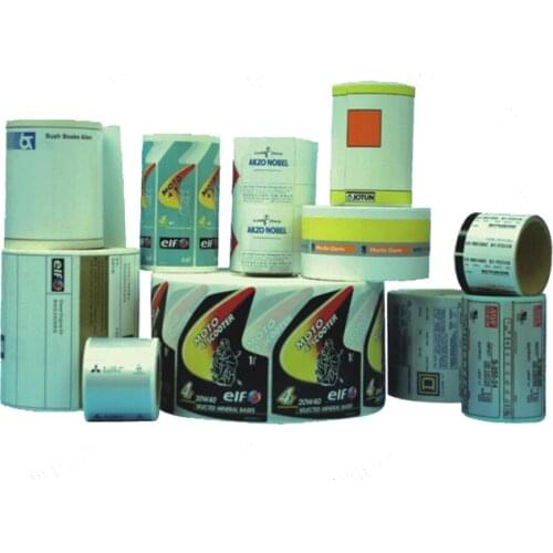 Customized Super adhesive rubber car tyre label with colorful printing