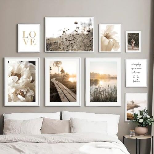 River Road Bloom Flower Abstract Girl Face Wall Art Canvas Painting Nordic Posters And Prints Wall Pictures For Living Room Home