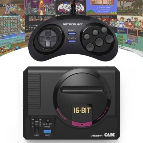 Retro Games Controller For Sega MegaDrive 16Bit Video Games Consoles with Classic USB MD Gamepad Controller for Raspberry Pi 3B