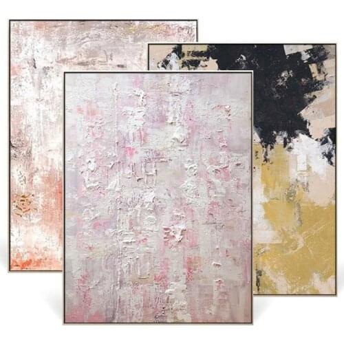 Hand-painted landscape oil painting, abstract decorative painting, modern minimalist painting, Dancing stars SJ021