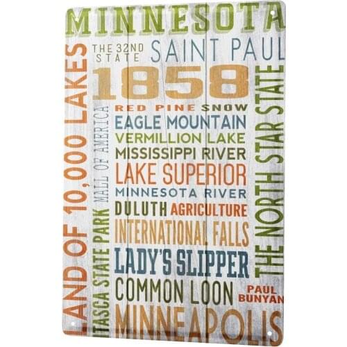 SINCE 2004 Tin Sign Metal Plate Decorative Sign Home Decor Plaques Retro Art Metropole Minnesota