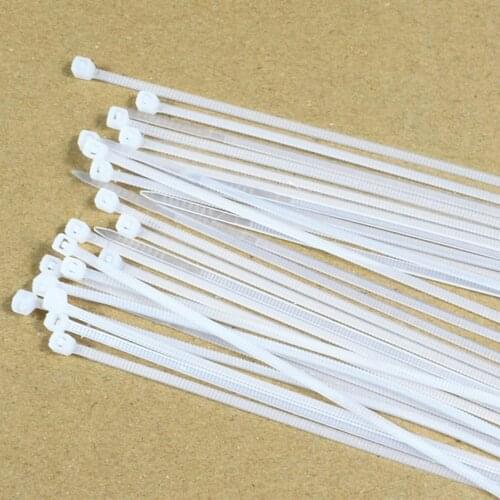 Self-Locking White Nylon66 Wire Cable Zip Ties3X (80/200)mm