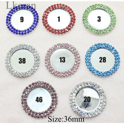 Charm 10PCS/Lot inner 25mm Double row rhinestone button resin bottle cap tray setting key cover lids DIY Jewelry Making