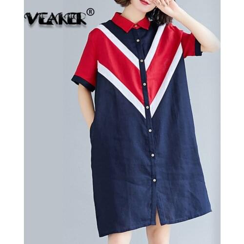 VEAKER Fashionable Shirt Dresses