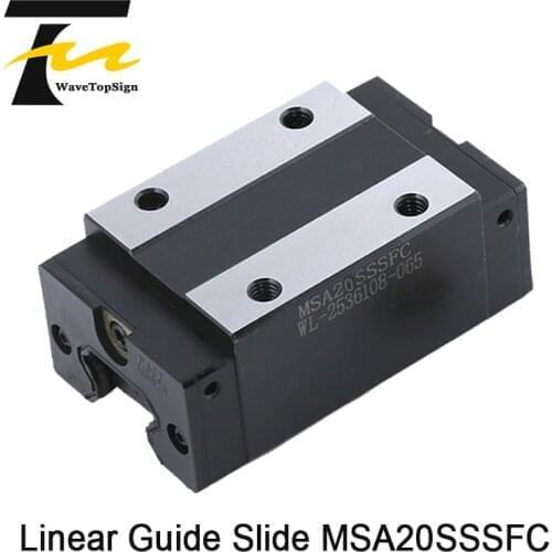 WaveTopSign PMI Linear Guide Slide Carriage Block MSA20S MSA20SSSFC High Accuracy No Nise use for Linear Rail CNC Diy Parts
