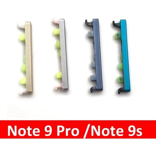 10pcs/Lot, SIde Volume Button + Power ON / OFF Buttton Key Set For Xiaomi Redmi Note 9S 9 Pro Replacement Part