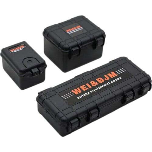 3Pcs Plastic Rc Car Storage Box Decoration Tool for Traxxas Trx4 Axial Scx10 90046 D90 1/10 Rc Crawler Accessories Black