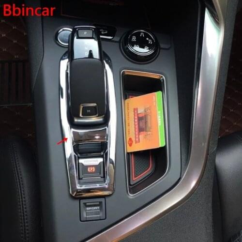 Bbincar For Peugeot 3008 GT 2016 2017 2018 ABS Matte Gear Shift Knob Panel Frame Trim Cover Car Styling Accessories 1piece