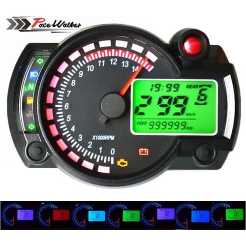 FREE SHIPPING 2016-2017 15000rpm Modern RX2N Similar LCD Digital Motorcycle Odometer Speedometer Adjustable MAX 299KM/H Meter