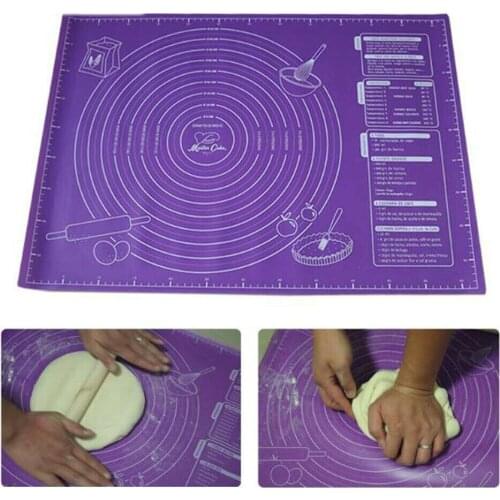 Large Non Stick Silicone Fondant Rolling Mat Baking Pastry Icing Sheet Dough Mat