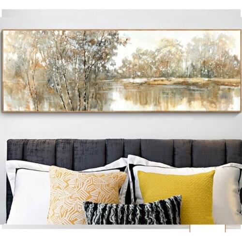 Trees and Lakes large diamond painting cross stitch Abstract Landscape diamond embroidery full drill mosaic rhinestoneZP-2449
