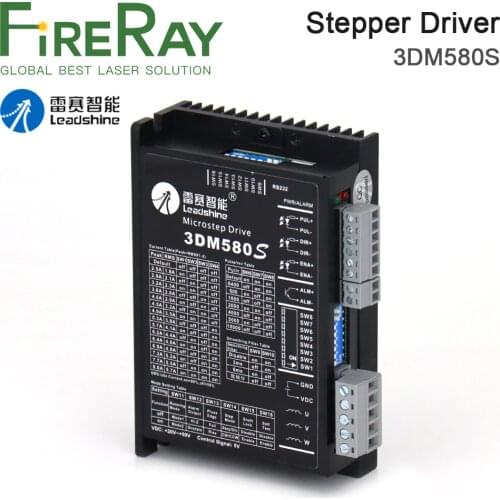 FireRay Leadshine 3 Phase 3DM580S Stepper Motor Driver 18-50VDC upgrade 3DM580 for CO2 Laser Cutting and Engraving Machine