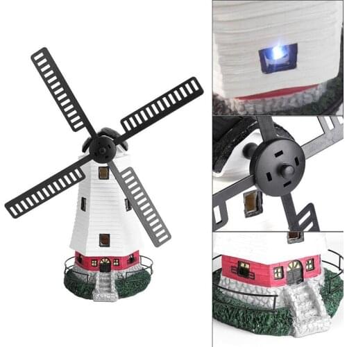 Dreamburgh 2020 New Solar Powered LED Light Windmill Wall Lamp Home Decoration Solar Light Patio Outdoor Waterproof Garden Light