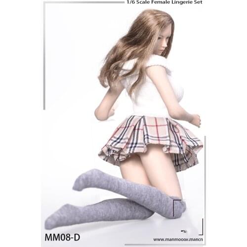 Best Sell Manmodel 1/6 Scales Doll Costume MM08 Sexy Womens Cotton Stockings Six Color Full Set Figures For Collection