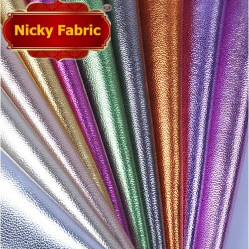 Faux Leather Fabrics PVC Glitter wallpaper for Decorative PU Artificial Metal Leather for sewing Material Leather Skin Wholesale