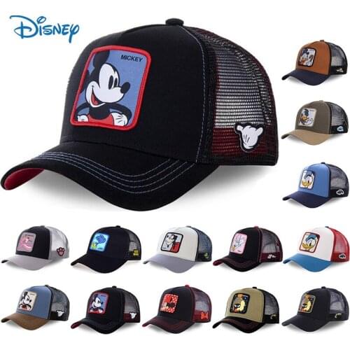 Disney Marvel Hat Animal Cartoon Mickey Disney Anime Baseball Cap Men Women Hip Hop Mesh Caps Trucker Hats cotton Snapback hats