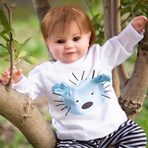 New 20" Reborn Baby Boy Doll Soft Silicone Vinyl Dolls Toy For Child Birthday Reborn Baby Doll