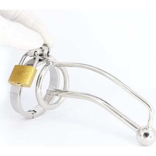 Stop Masturbation Metal Cock Cage Chastity Cock Ring Erotic Prison Penis Ring Cockring Lock Gay SexToys Chastity Device for Men