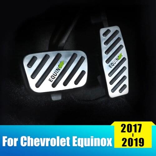 Aluminium alloy Car Foot Fuel Accelerator pedal Brake pedal Cover Pad For Chevrolet Equinox 2017 2018 2019 2020 Accessories