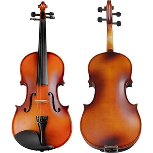 Natural Flamed Maple Violin Students Antique Matt Violino Strings Musical Instrument with Full Set Accessories TONGLING Brand