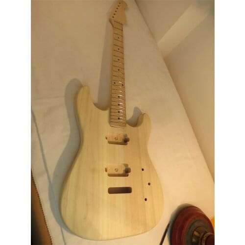 Unfinished electric guitar including guitar neck and guitar body set #109