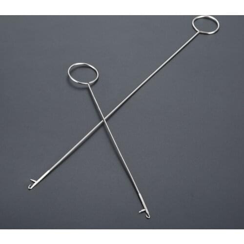 2 sizes/set Stainless Steel Latch-hook Sewing Loop Turner Hoop Large+Small Turn Spaghetti craft Sewing Accessories