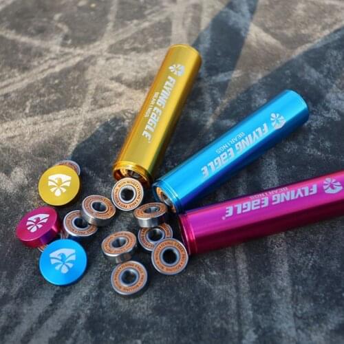 16pcs Original Flying Eagle Drift Gold ABEC-9 Skate Bearings 608zz Radial Ball Metal Cover Bearings for SEBA Powerslide Patines