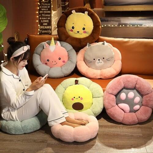 40-50cm Cute animal shaped Cushion Plush Toys Stuffed Soft animal cartoon Plush Pillow Indoor Carpet Sofa Butt Pad