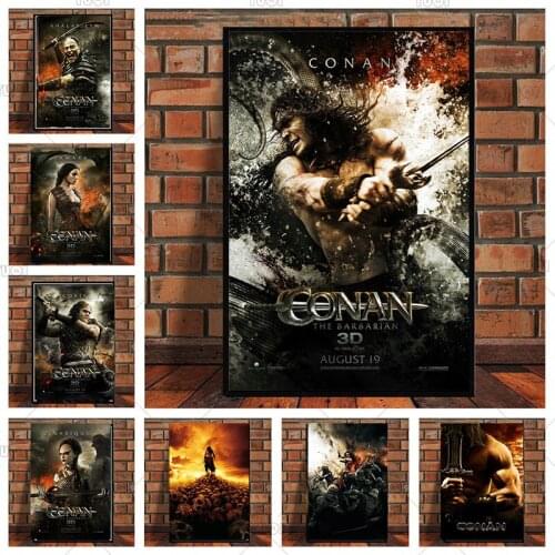 Retro Art Home Wall Decor Picture American Classic Sci-Fi Movie Conan the Barbarian Living Room Quality Canvas Painting Posters