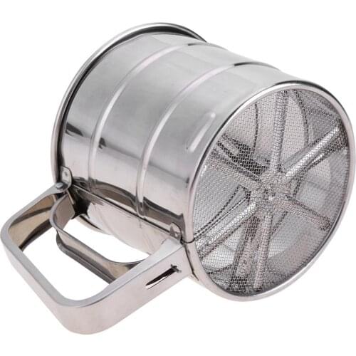 Handheld Flour shaker Stainless Steel Mesh Sieve Cup Icing Sugar Bake Tool Cake Utensils Cocoa Powder Baking Tool